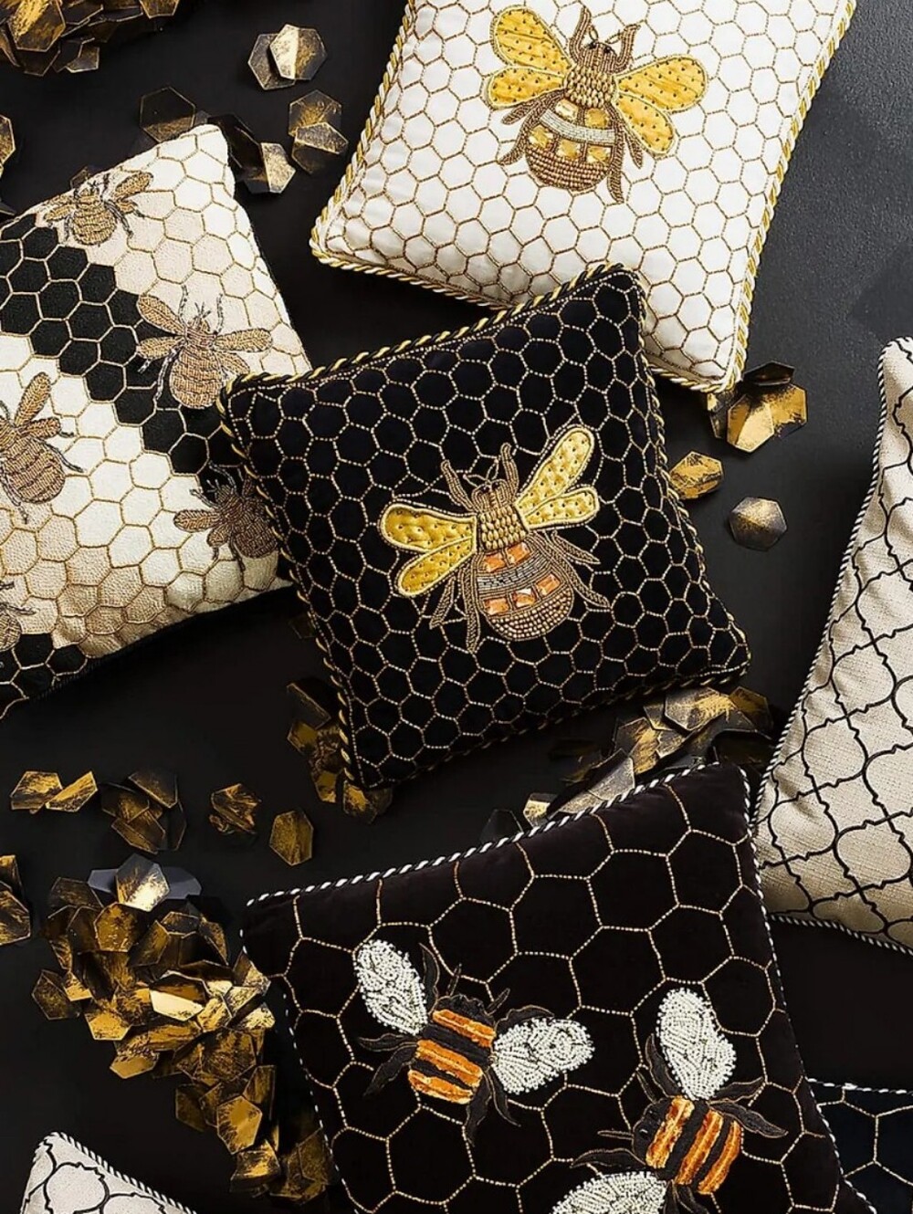 MacKenzie-Childs Queen Bee Accent Pillow - Picture 4 of 5